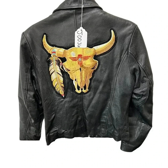 FIRST Genuine Leather VTG Women S Black Moto Biker Jacket Removable Liner Grunge - Picture 16 of 16